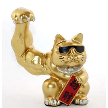 Polyester Şanslı Kedi Figürü Model 3