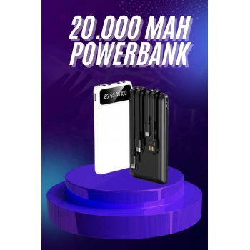 Powerbank 20.000 Mah Hızlı Şarj Özellikli Taşınabilir Usb Girişli