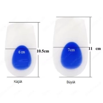 Pratik Topuk Silikonu Mavi Beyaz Büyük Boy Erkek