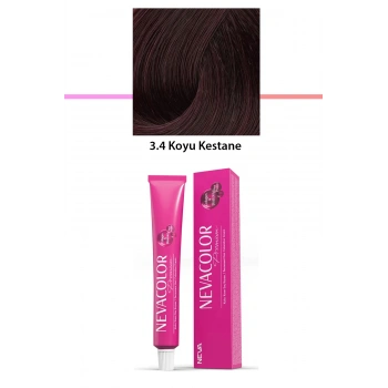 Premium 3.4 Koyu Kestane - Kalıcı Krem Saç Boyası 50 g Tüp