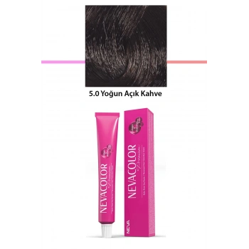 Premium 5.0 Yoğun Açık Kahve - Kalıcı Krem Saç Boyası 50 g Tüp