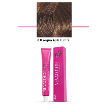 Premium 8.0 Yoğun Açık Kumral - Kalıcı Krem Saç Boyası 50 g Tüp
