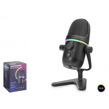 Profesyonel Çift Modlu Gaming Rgb Mikrofon 192 Khz / 24 Bit Type-C - Siyah ME5