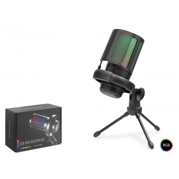 Profesyonel Gaming Rgb Mikrofon 192 Khz / 24 Bit Type-C - Siyah ME6S