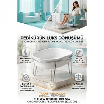 Profesyonel Krom Ayaklı Pedikür Leğeni - Evde Spa Konforu Ayak Bakım Küveti 719415