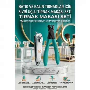 Profesyonel Tırnak Makası Seti | Kalın ve Batık Tırnaklar İçin Çelik Çözüm (2li)  723195