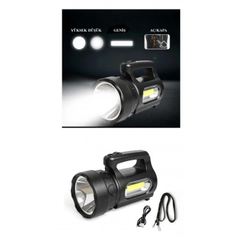 Profesyonel Ultra Güçlü LED El Feneri - Yüksek Performanslı 900 Lümen Aydınlatma