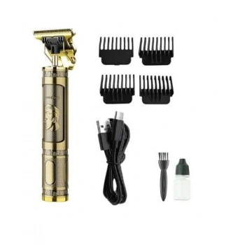 PS-033 Çelik Kasa Profesyonel T-bıçak Saç Sakal Ense Ve Çizim Tıraş Makinesi