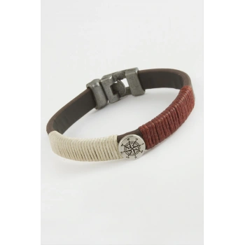 Pusula Kaliteli Suni Deri Bileklik