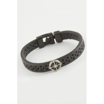 Pusula Kaliteli Suni Deri Bileklik