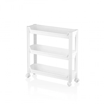 RAFTY 3 KATLI TEKERLEKLİ SEPET ORGANİZER DÜZENLEYİCİ RAF ÜNİTESİ 465X145X480MM (4887)