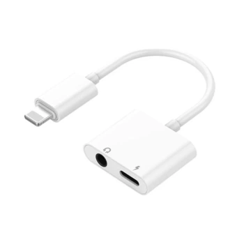 RC12 IPHONE 7-8-PLUS-X SERİSİ LIGHTNING 3.5MM KULAKLIK + ŞARJ ÇEVİRİCİ ADAPTÖR (4887)