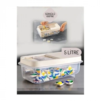 Reagan Tablet ve Deterjan Saklama Kutusu 5 lt KREM 717734