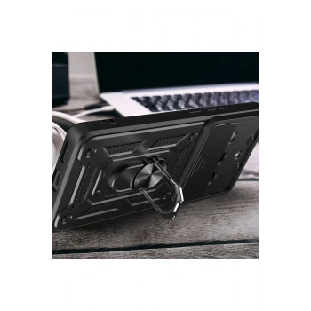 Realme 11 Pro Kılıf Pars Lens Yüzüklü Silikon - Yeşil