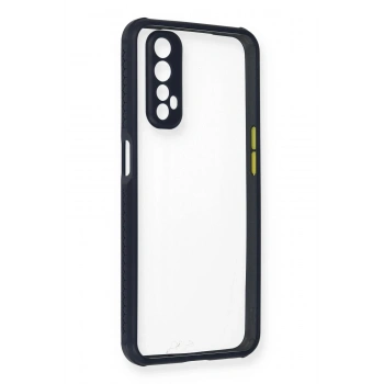 Realme 7 Kılıf Miami Şeffaf Silikon - Lacivert