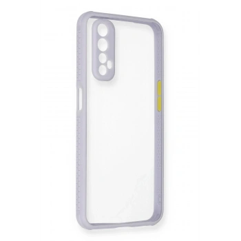 Realme 7 Kılıf Miami Şeffaf Silikon - Lila