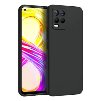 Realme 8 Kılıf First Silikon - Siyah