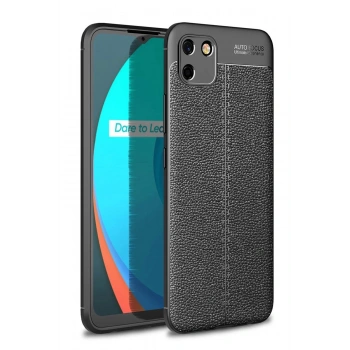 Realme C11 2021 Kılıf Auto Focus Kapak - Siyah