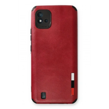 Realme C11 2021 Kılıf Loop Deri Silikon - Kırmızı