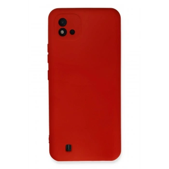 Realme C11 2021 Kılıf Nano içi Kadife Silikon - Kırmızı
