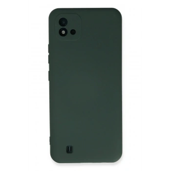Realme C11 2021 Kılıf Nano içi Kadife Silikon - Koyu Yeşil