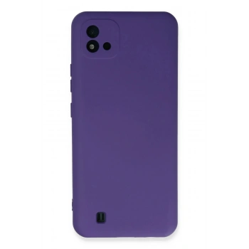 Realme C11 2021 Kılıf Nano içi Kadife Silikon - Mor