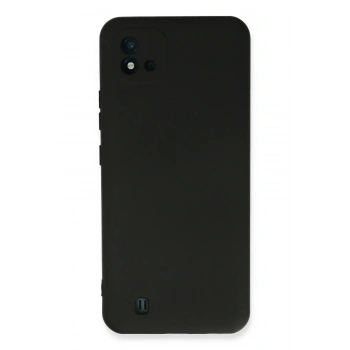 Realme C11 2021 Kılıf Nano içi Kadife Silikon - Siyah