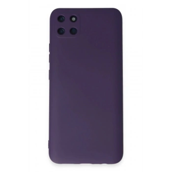 Realme C11 Kılıf Nano içi Kadife Silikon - Mor
