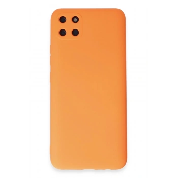 Realme C11 Kılıf Nano içi Kadife Silikon - Turuncu