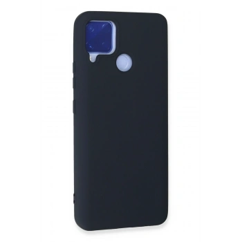 Realme C15 Kılıf Nano içi Kadife Silikon - Lacivert