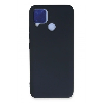 Realme C15 Kılıf Nano içi Kadife Silikon - Lacivert