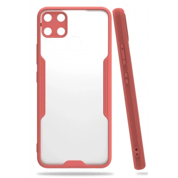 Realme C15 Kılıf Platin Silikon - Pembe