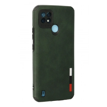 Realme C21 Kılıf Loop Deri Silikon - Yeşil