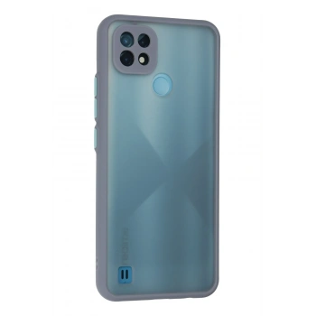 Realme C21 Kılıf Montreal Silikon Kapak - Gri