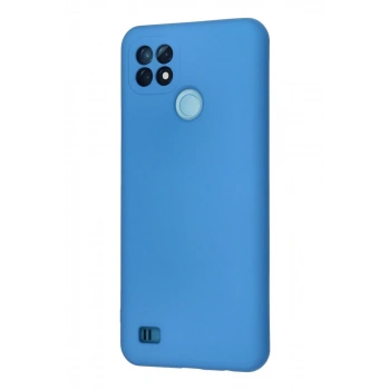 Realme C21 Kılıf Nano içi Kadife Silikon - Mavi