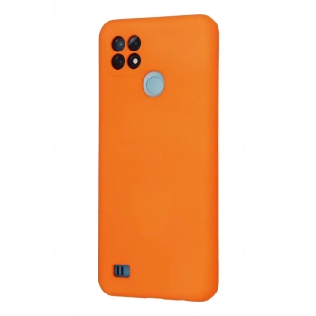 Realme C21 Kılıf Nano içi Kadife Silikon - Turuncu