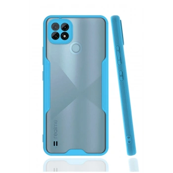 Realme C21 Kılıf Platin Silikon - Mavi