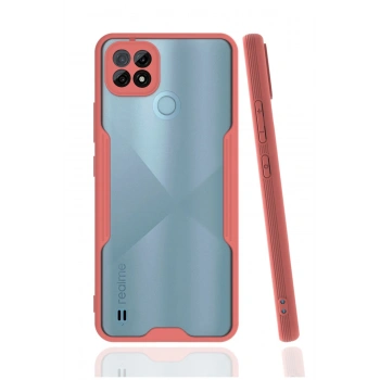 Realme C21 Kılıf Platin Silikon - Pembe
