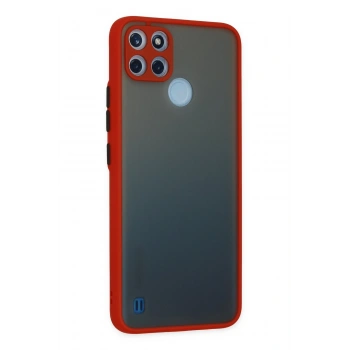 Realme C21Y Kılıf Montreal Silikon Kapak - Kırmızı
