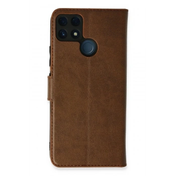 Realme C25 Kılıf Trend S Plus Kapaklı Kılıf - Taba