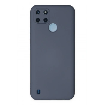 Realme C25Y Kılıf Nano içi Kadife Silikon - Gri
