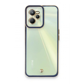 Realme C35 Kılıf Liva Lens Silikon - Mavi