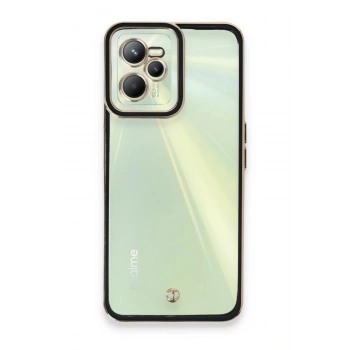 Realme C35 Kılıf Liva Lens Silikon - Siyah