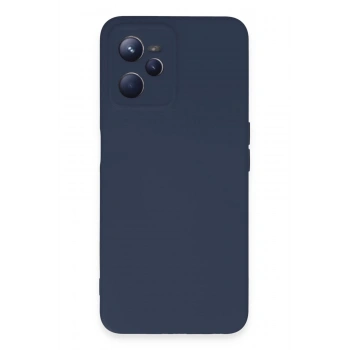 Realme C35 Kılıf Nano içi Kadife Silikon - Lacivert