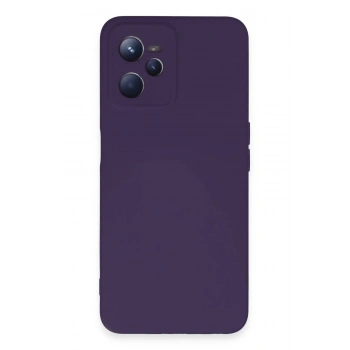 Realme C35 Kılıf Nano içi Kadife Silikon - Mor
