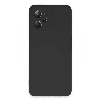 Realme C35 Kılıf Nano içi Kadife Silikon - Siyah