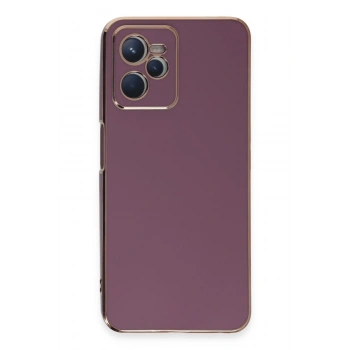 Realme C35 Kılıf Volet Silikon - Mor