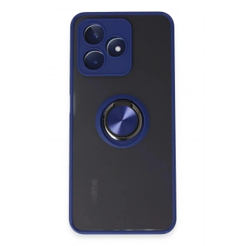 Realme C53 Kılıf Montreal Yüzüklü Silikon Kapak - Lacivert