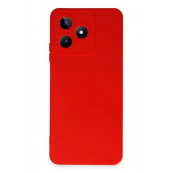 Realme C53 Kılıf Nano içi Kadife Silikon - Kırmızı