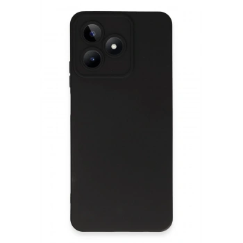 Realme C53 Kılıf Nano içi Kadife Silikon - Siyah